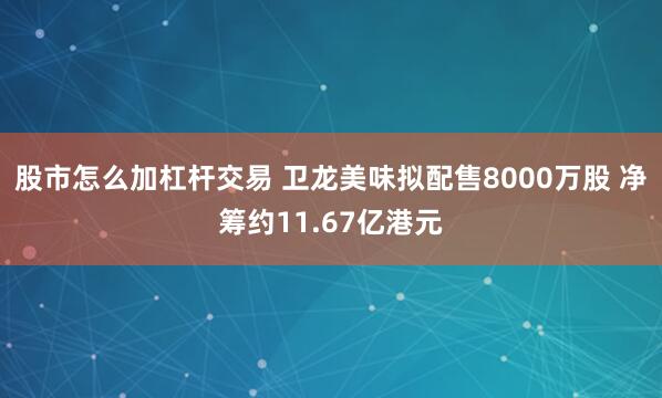 股市怎么加杠杆交易 卫龙美味拟配售8000万股 净筹约11.67亿港元